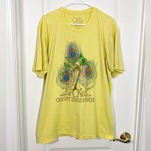 2010 Crosby Stills & Nash Tour Tee USA Made Yellow Men’s XXL